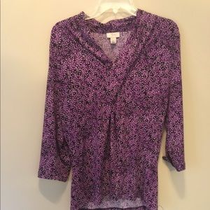 Yvonne V Neck 3/4 sleeve Blouse—XL
